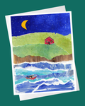 Celestial Cliffside Collage Card
