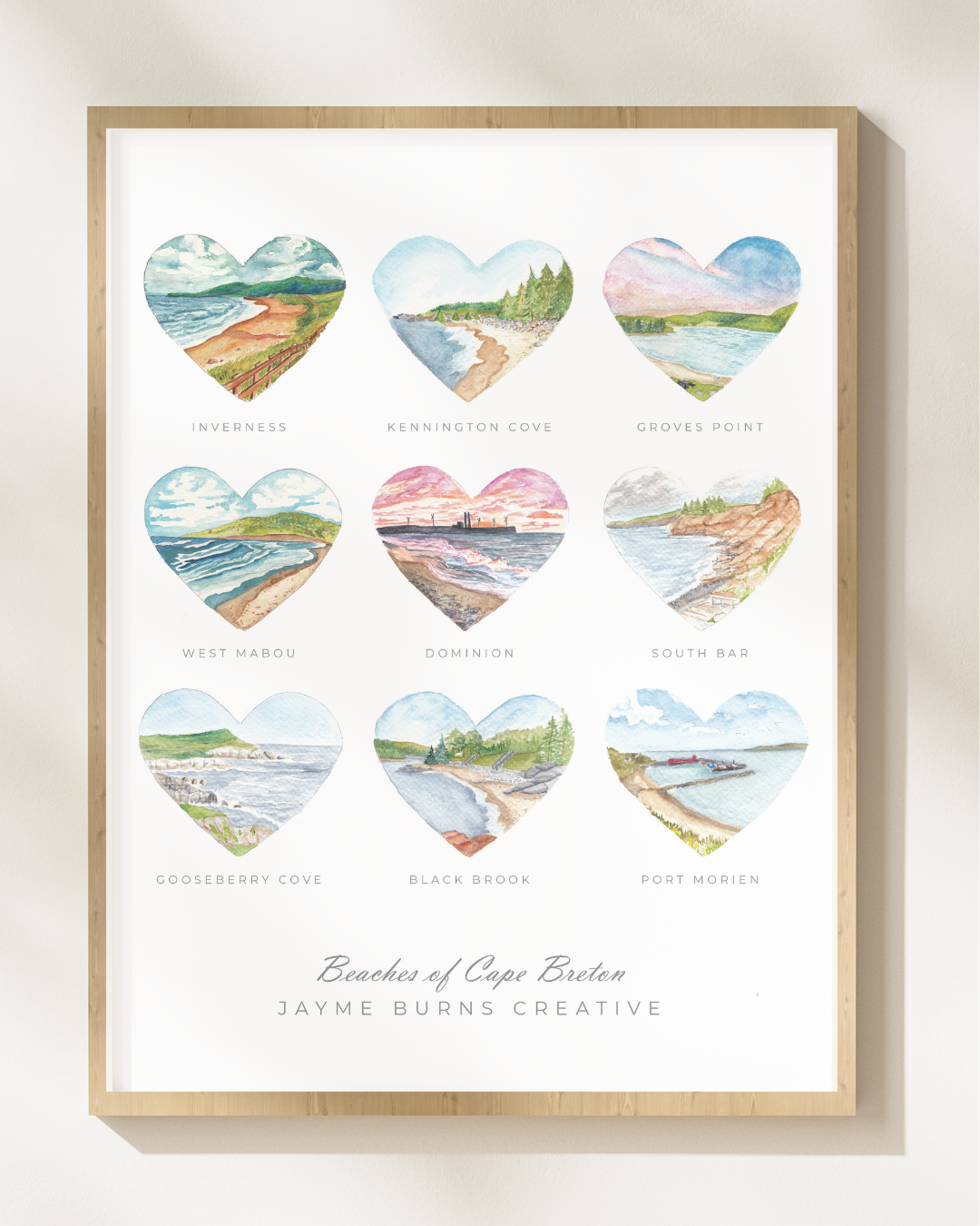 Home of Our Hearts Cape Breton Beaches - 11x14