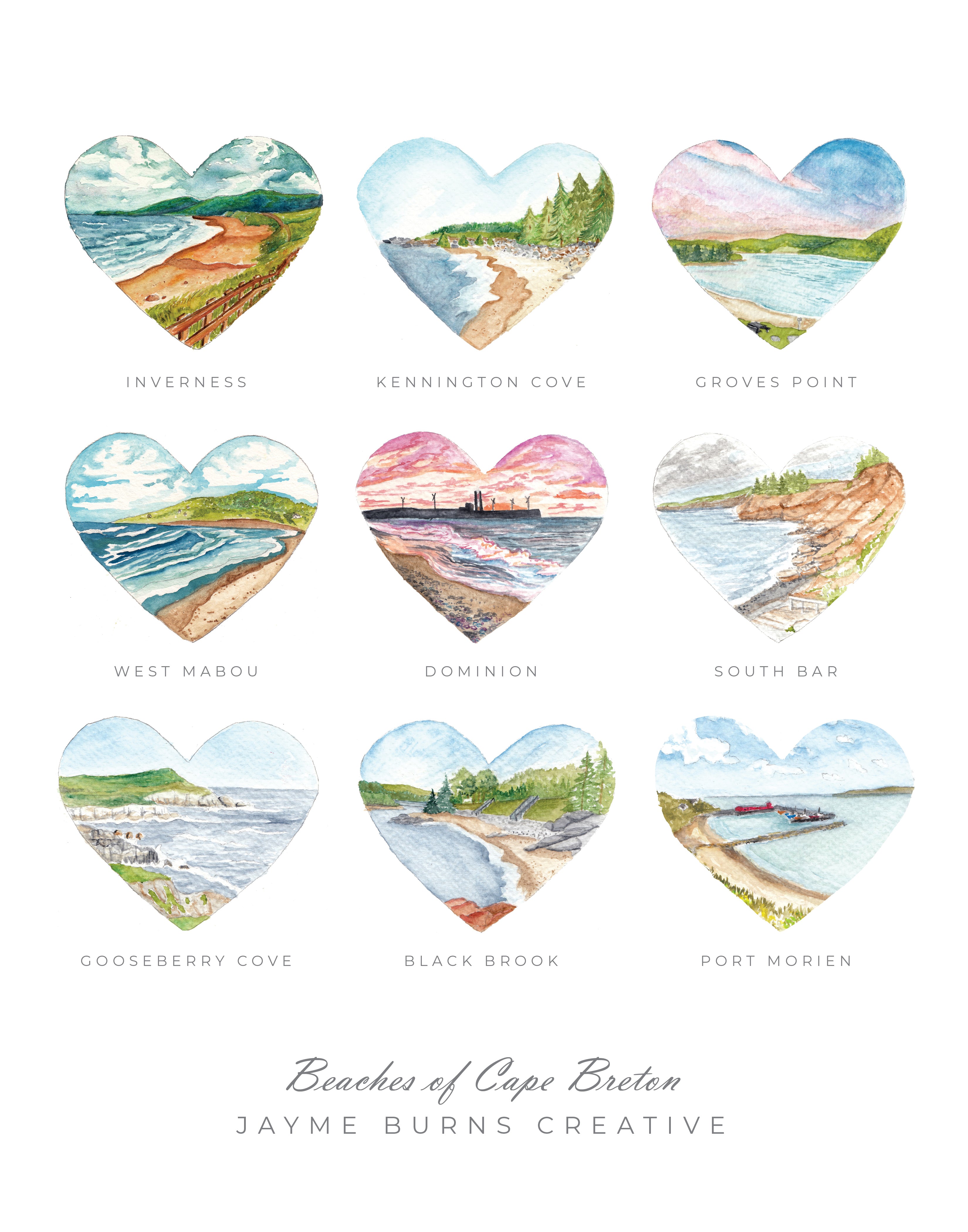 Home of Our Hearts Cape Breton Beaches - 11x14