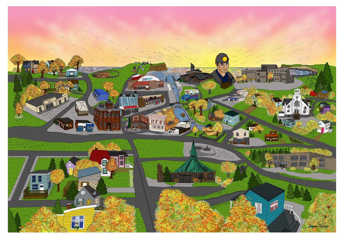 Glace Bay Illustrated Map