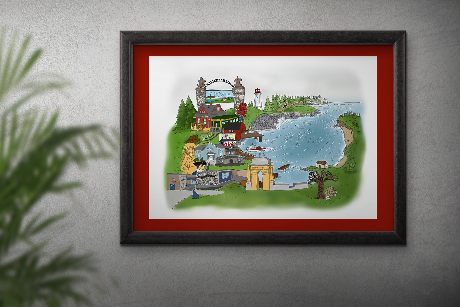 Louisbourg Illustrated Map Mocked Up