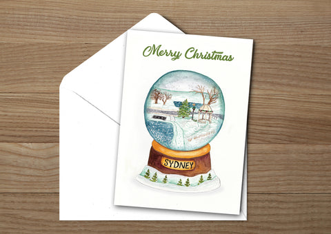 Sydney Snowglobe Christmas Card