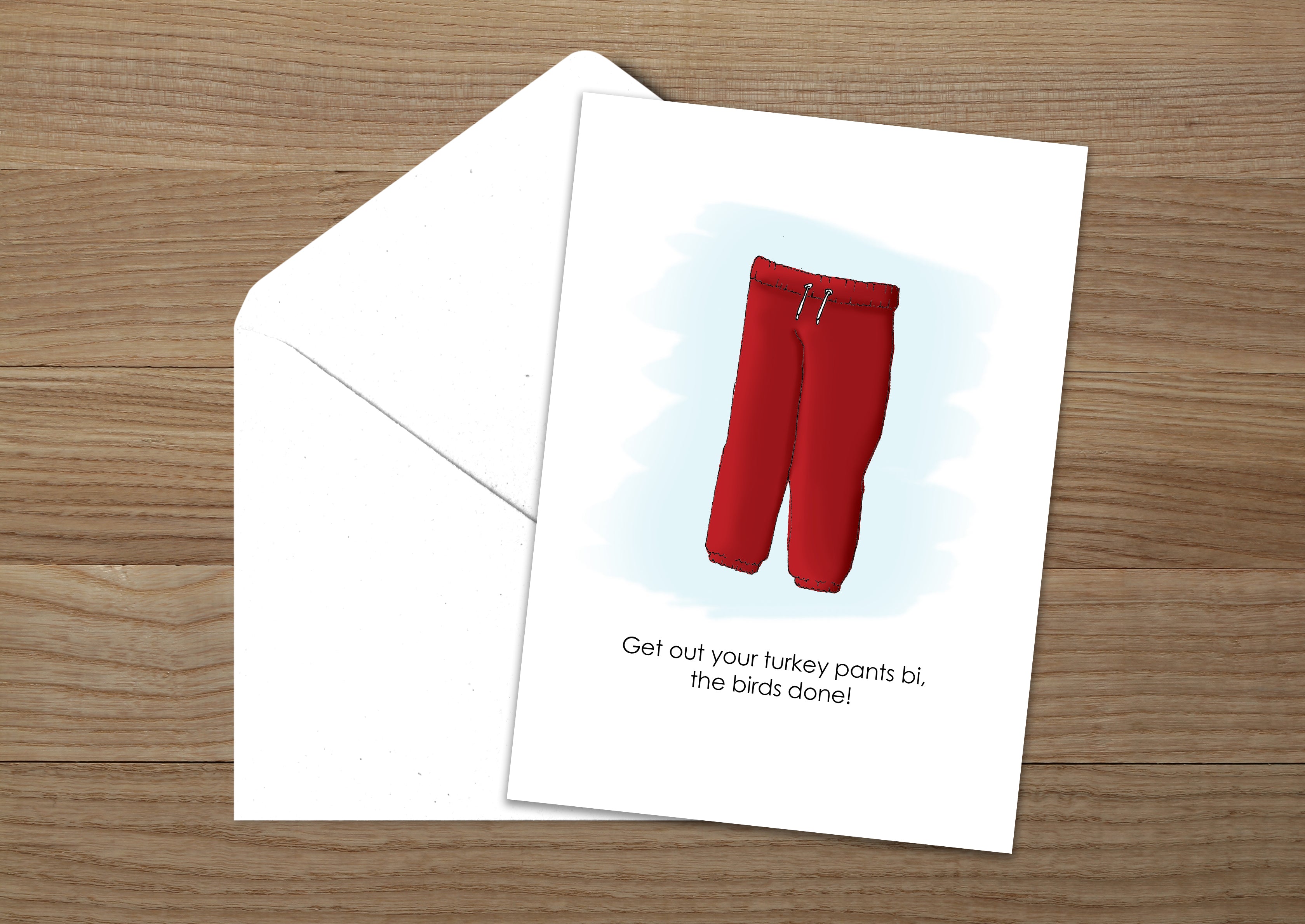 Turkey Pants Christmas Card